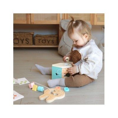 CLASSIC WORLD „Pastel Baby Box“ – pirmieji mokomieji žaislai vaikams nuo 12 iki 18 mėnesių
