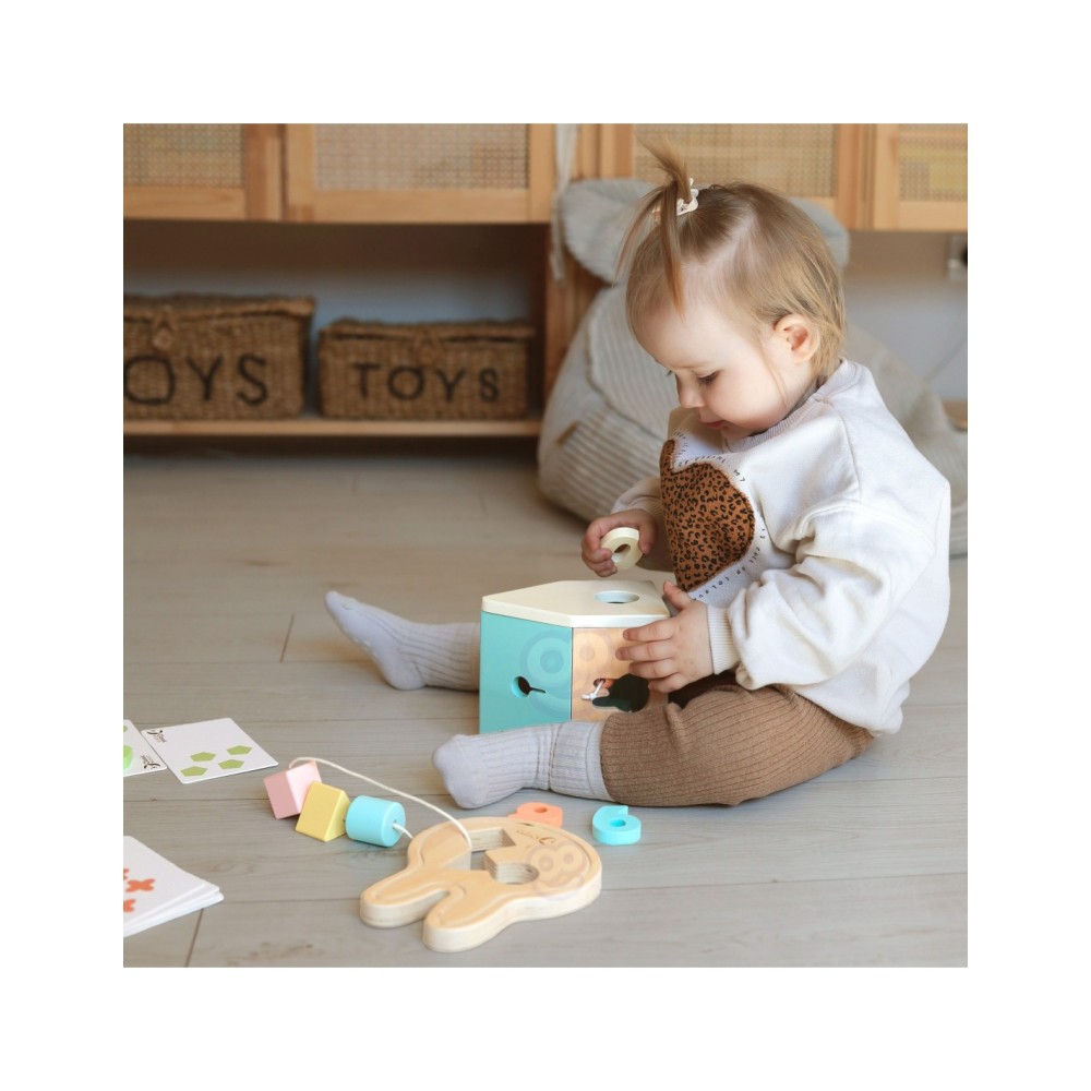 CLASSIC WORLD „Pastel Baby Box“ – pirmieji mokomieji žaislai vaikams nuo 12 iki 18 mėnesių