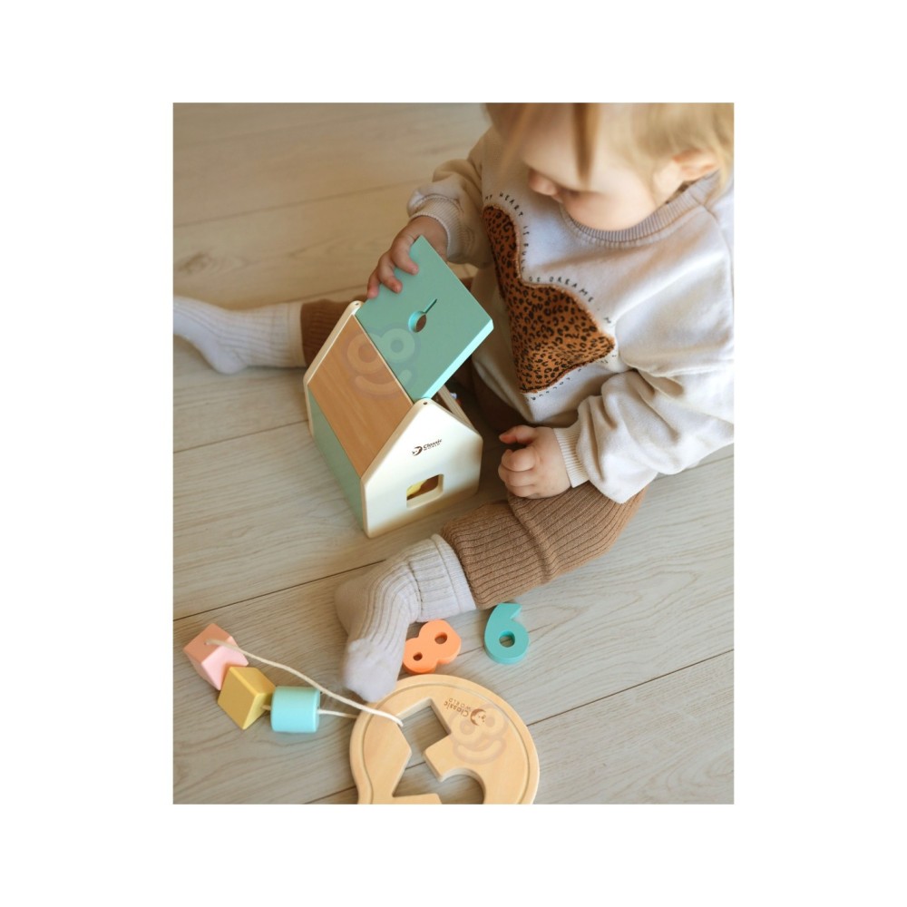 CLASSIC WORLD „Pastel Baby Box“ – pirmieji mokomieji žaislai vaikams nuo 12 iki 18 mėnesių