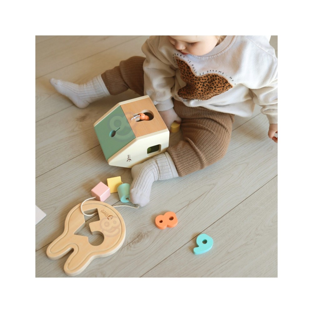 CLASSIC WORLD „Pastel Baby Box“ – pirmieji mokomieji žaislai vaikams nuo 12 iki 18 mėnesių