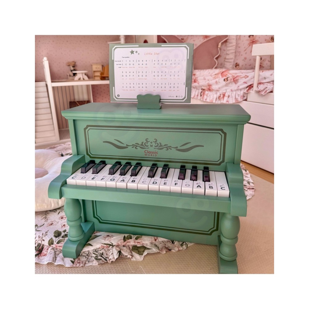 CLASSIC WORLD: vintažinis pianinas + mokomoji knyga.