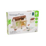 „CLASSIC WORLD“ medinių žaislinių figūrėlių fermos rinkinys „Vintage“ – 17 vnt.