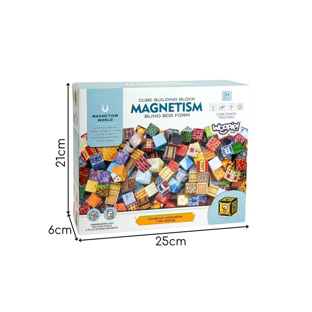 Woopie 3D magnetinei blokeliai 63vnt.