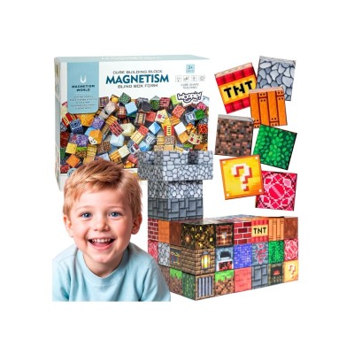 Woopie 3D magnetinei blokeliai 63vnt.