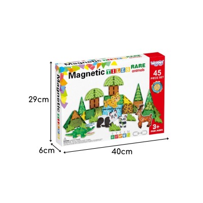 Woopie 3D magnetinis konstruktorius ''Džiunglių Gyvūnai''