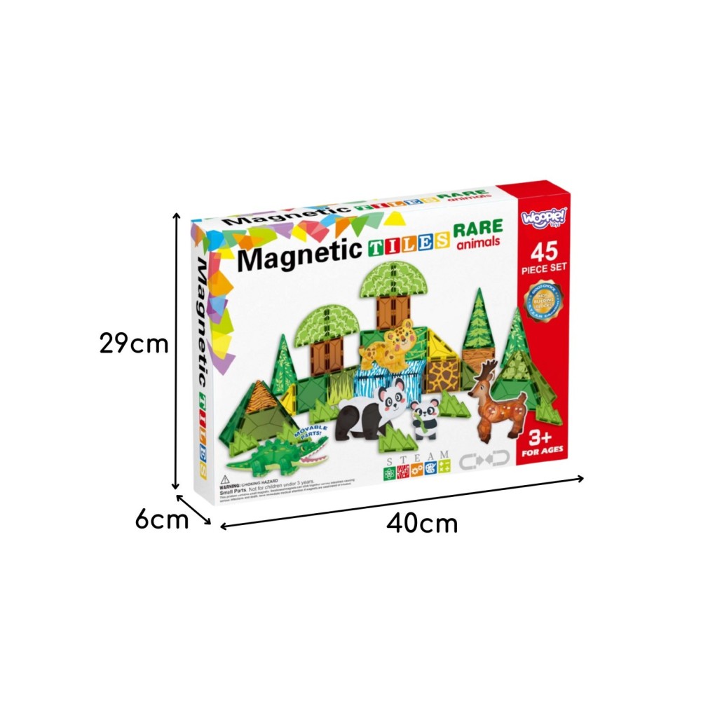 Woopie 3D magnetinis konstruktorius ''Džiunglių Gyvūnai''