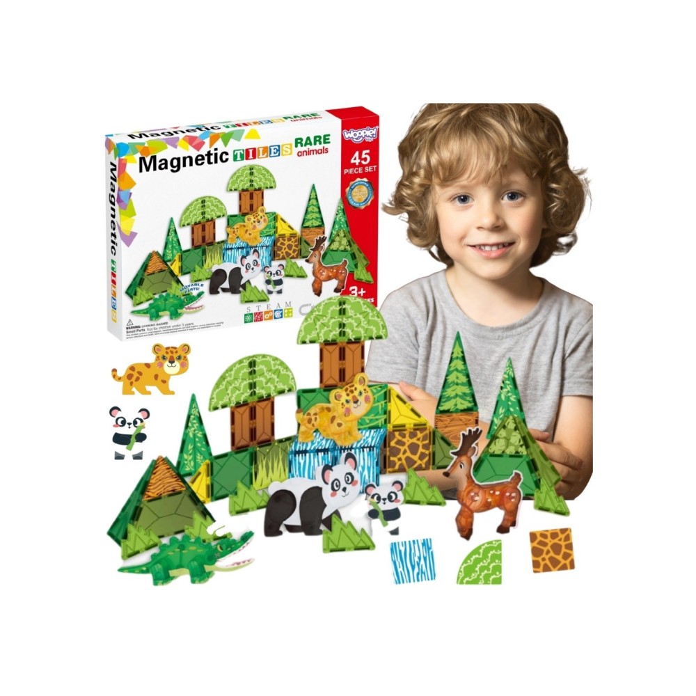 Woopie 3D magnetinis konstruktorius ''Džiunglių Gyvūnai''