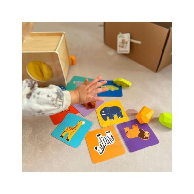 WOOPIE GREEN „Box XXL“ – „Montessori“ ugdomoji 7-in-1 sensorinė dėžutė, skirta 31–36 mėnesių vaikams, FSC