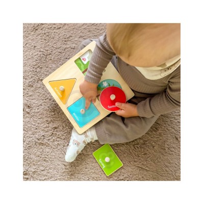 WOOPIE GREEN „Box 6in1“ 13–15 mėn. Montessori sensorinis žaislų rinkinys.