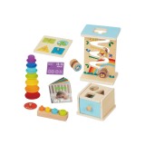 WOOPIE GREEN „Box 6in1“ 13–15 mėn. Montessori sensorinis žaislų rinkinys.