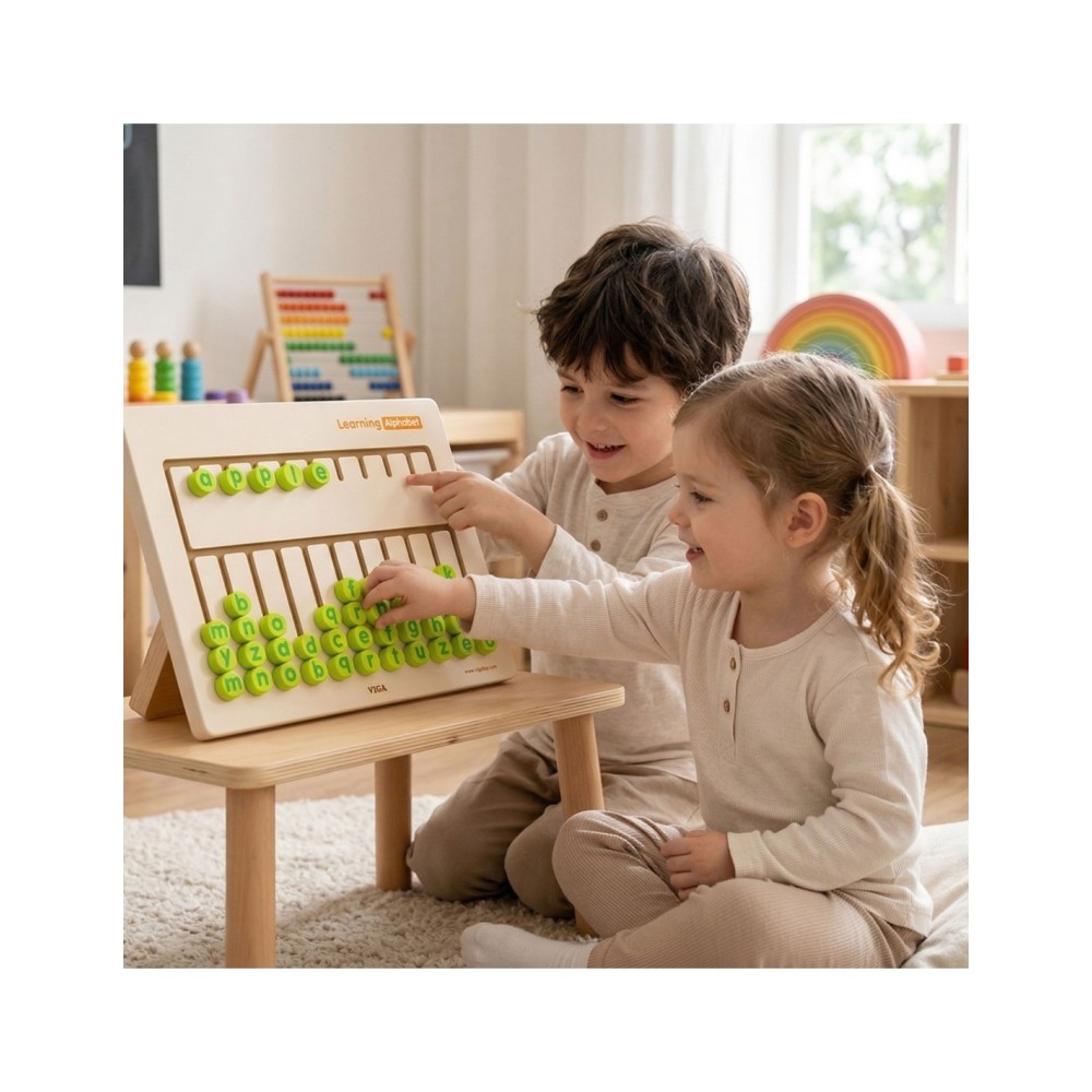 „Viga Toys“ abėcėlės mokymosi sensorinė lenta