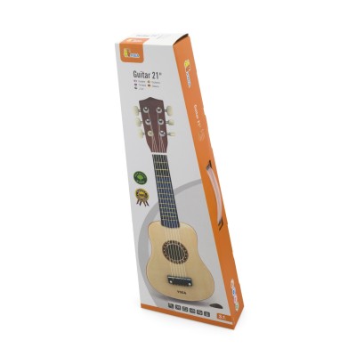 „Viga“ medinė gitara vaikams, natūralios spalvos, 6 stygų