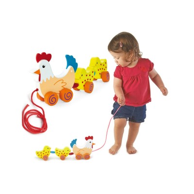 VIGA traukimo rinkinys „Višta su viščiukais“, 36 cm