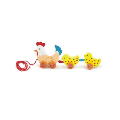 VIGA traukimo rinkinys „Višta su viščiukais“, 36 cm