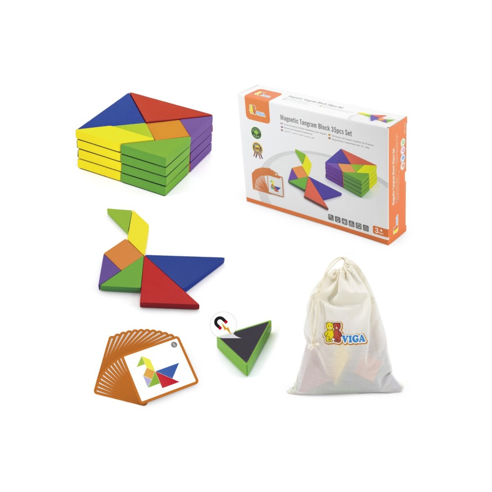 VIGA Tangram medinis loginis žaidimas-dėlionė