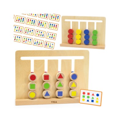 VIGA Montessori spalvų ir formų dėlionė