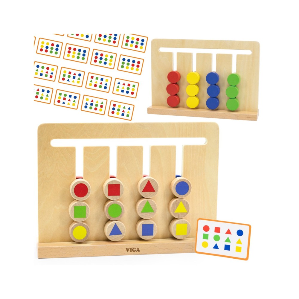VIGA Montessori spalvų ir formų dėlionė