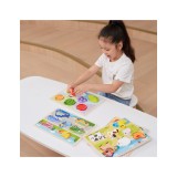 VIGA medinė „Montessori“ dėlionė „2-in-1“ – daržovių figūrėlės