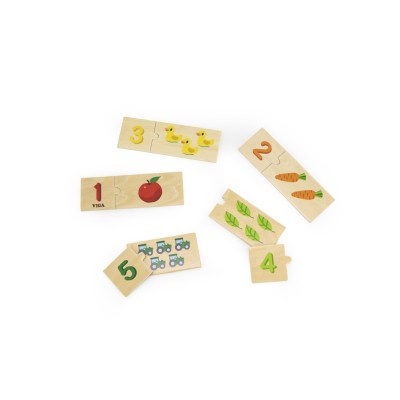 „VIGA“ medinių dėlionių rinkinys „Sudėliok skaičius“ – Montessori dėlionė