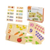 „VIGA“ medinių dėlionių rinkinys „Sudėliok skaičius“ – Montessori dėlionė