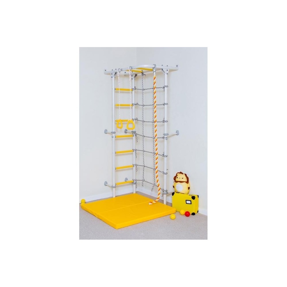 Sporto kompleksas S4 balta-geltona, 219,6x70,2x119cm.