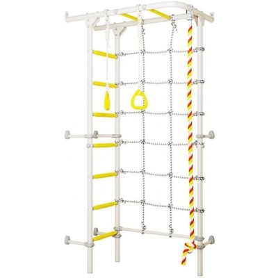 Sporto kompleksas S4 balta-geltona, 219,6x70,2x119cm.