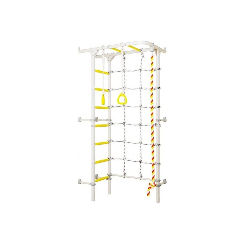 Sporto kompleksas S4 balta-geltona, 219,6x70,2x119cm.
