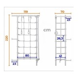 Sporto kompleksas S4 balta-pilka, 219,6x70,2x119cm.