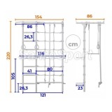 Sporto kompleksas S7 balta-geltona, 219,6x154cm.