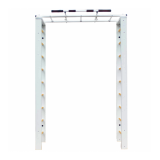 Medinis sporto kompleksas FITWALL sp. balta/natūrali, 233x69x151 cm.