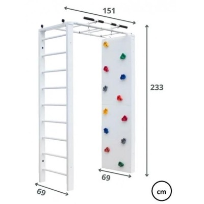 Medinis sporto kompleksas VIKING turkio sp., 233x69x151 cm.