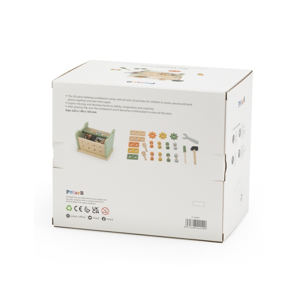 „VIGA PolarB Mini Workshop“ 2-in-1 medinis įrankių dėžės rinkinys