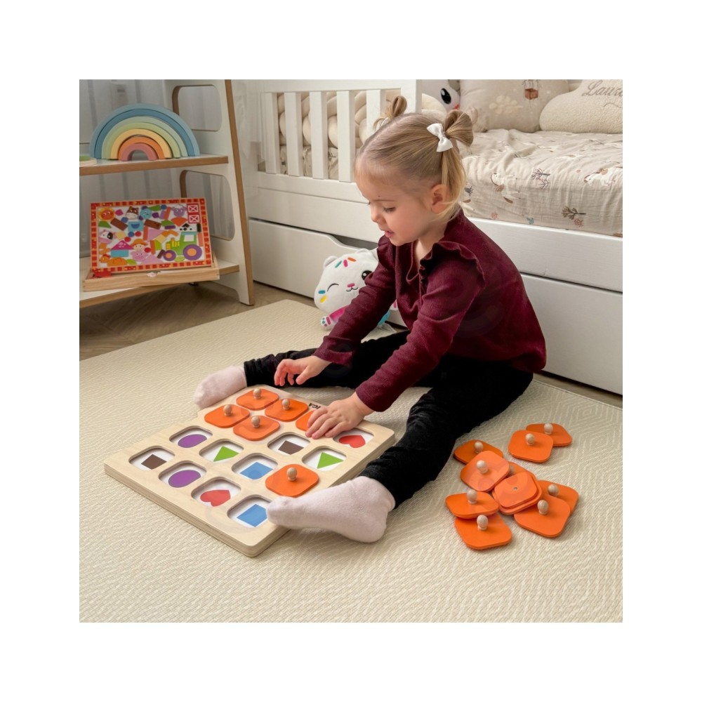 „Viga Memory“ – atminties žaidimas ,,Atpažink paveikslėlius", 10 Montessori kortelių