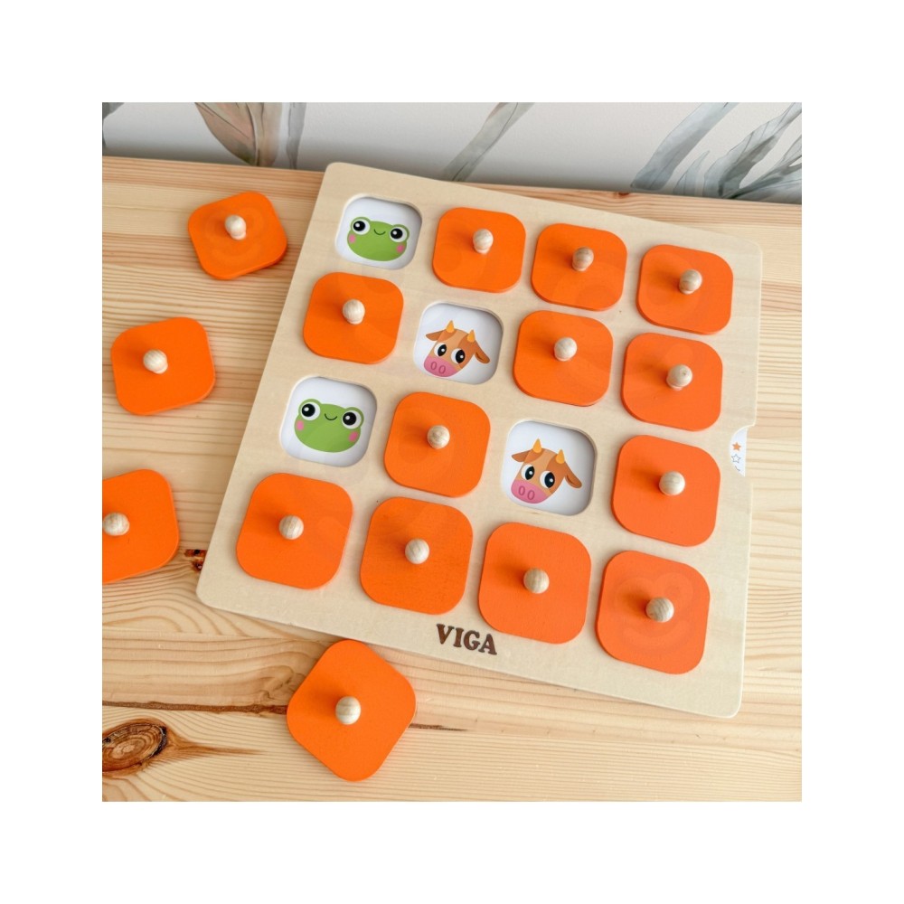 „Viga Memory“ – atminties žaidimas ,,Atpažink paveikslėlius", 10 Montessori kortelių