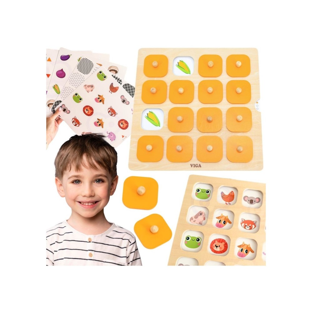 „Viga Memory“ – atminties žaidimas ,,Atpažink paveikslėlius", 10 Montessori kortelių