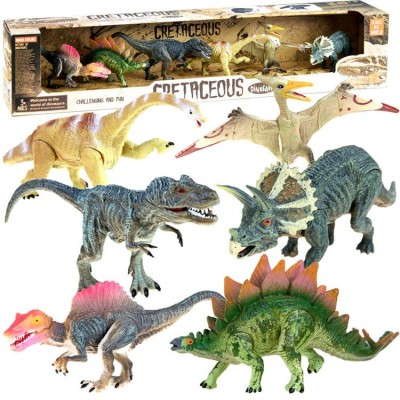 Dinozaurų figūrėlių rinkinys „DINOSAURS“ (įvairių rūšių), 6 vnt.