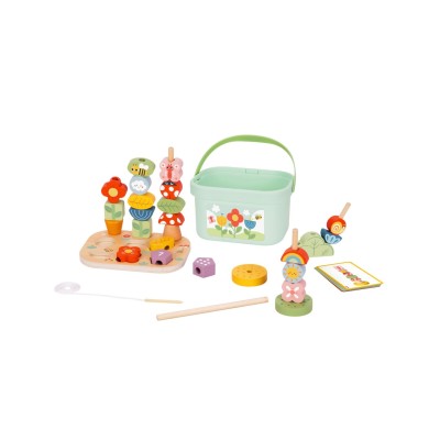 Tooky Toy „Magic Garden“ – 5 viename medinė edukacinė dėžutė