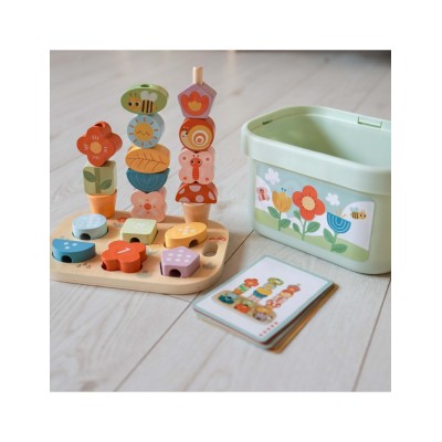 Tooky Toy „Magic Garden“ – 5 viename medinė edukacinė dėžutė