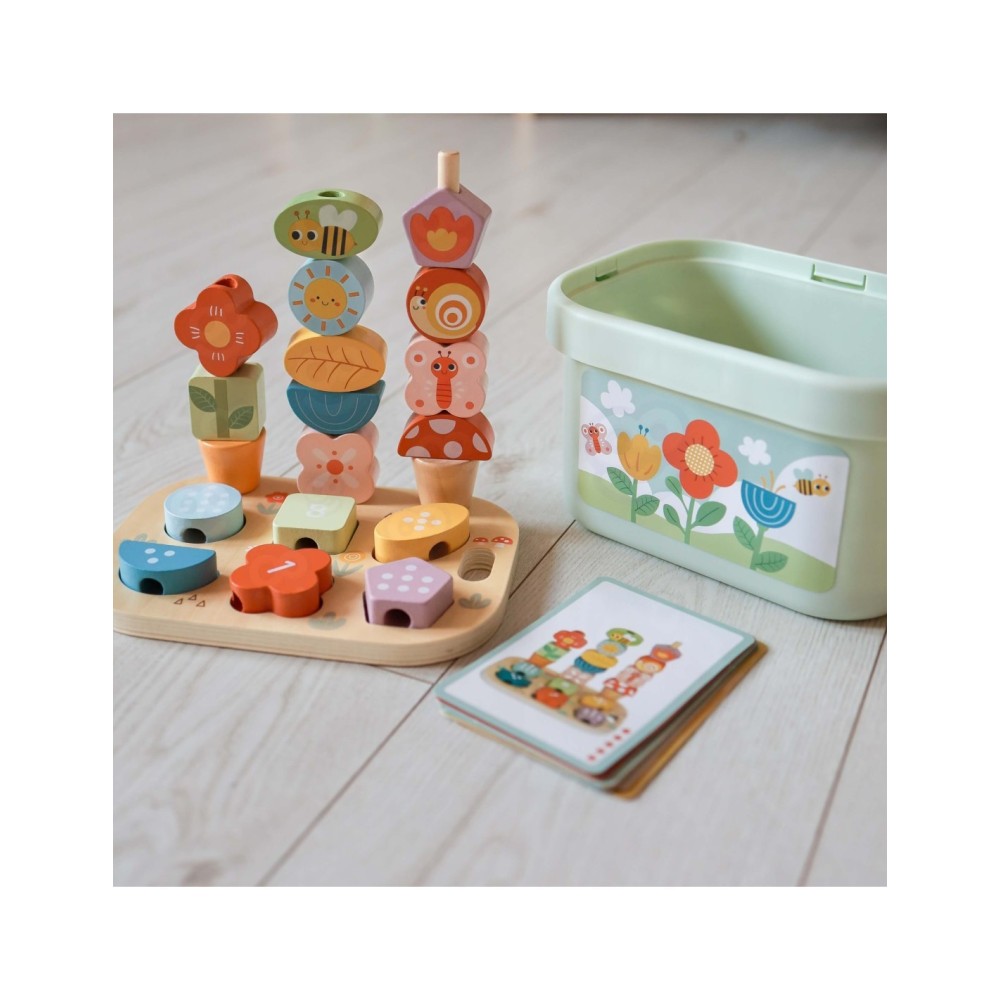 Tooky Toy „Magic Garden“ – 5 viename medinė edukacinė dėžutė