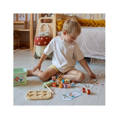 Tooky Toy „Magic Garden“ – 5 viename medinė edukacinė dėžutė