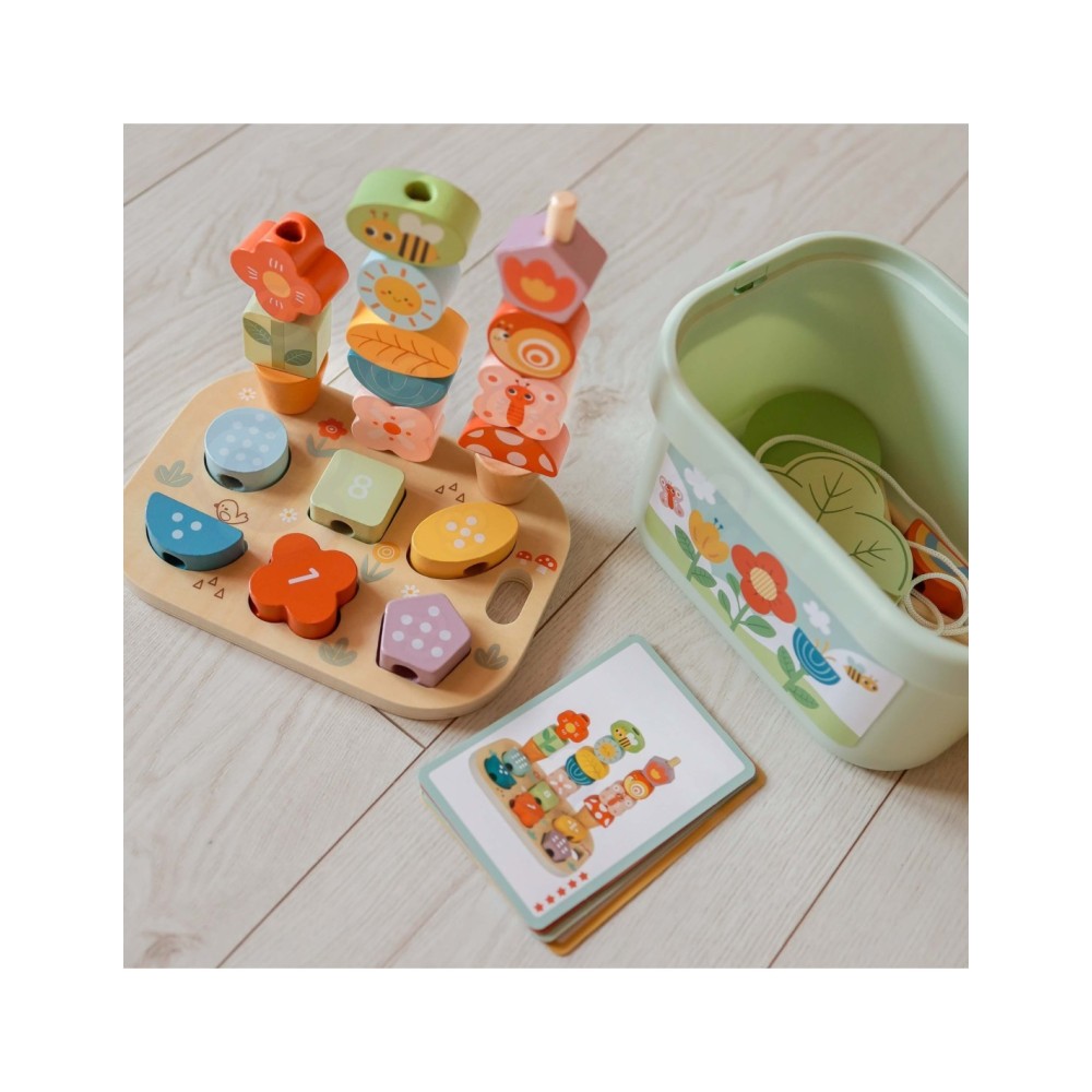 Tooky Toy „Magic Garden“ – 5 viename medinė edukacinė dėžutė
