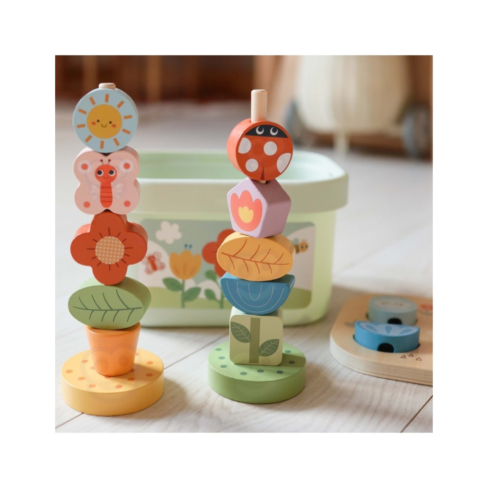 Tooky Toy „Magic Garden“ – 5 viename medinė edukacinė dėžutė