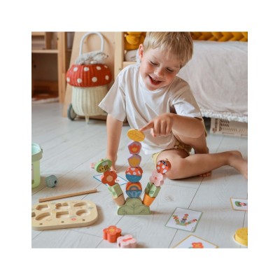 Tooky Toy „Magic Garden“ – 5 viename medinė edukacinė dėžutė