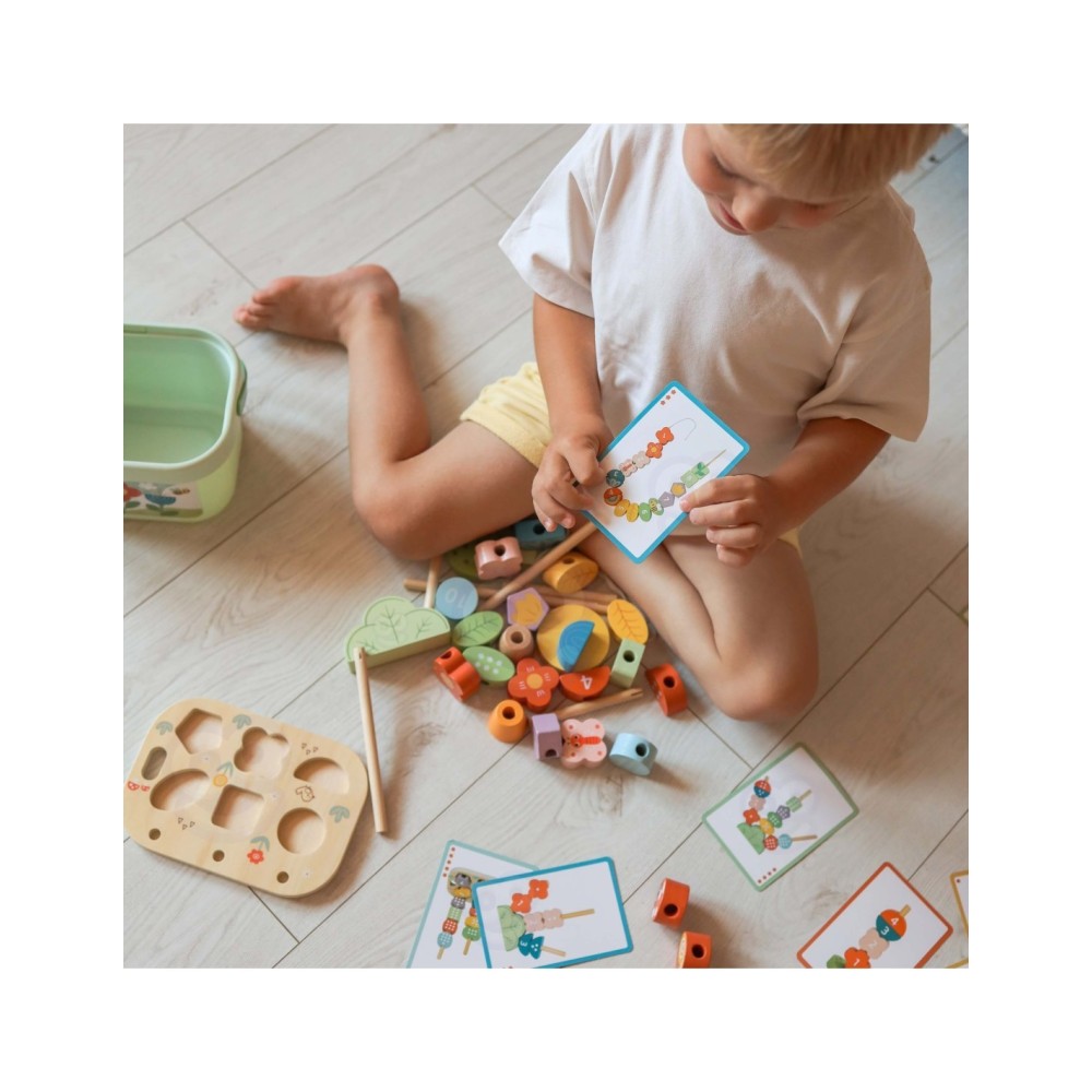 Tooky Toy „Magic Garden“ – 5 viename medinė edukacinė dėžutė