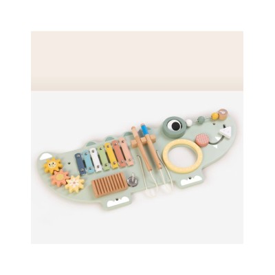 Medinė manipuliacinė lenta „Krokodilas“ (3 dalių) TOOKY TOY