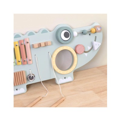 Medinė manipuliacinė lenta „Krokodilas“ (3 dalių) TOOKY TOY