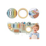 Medinė manipuliacinė lenta „Krokodilas“ (3 dalių) TOOKY TOY