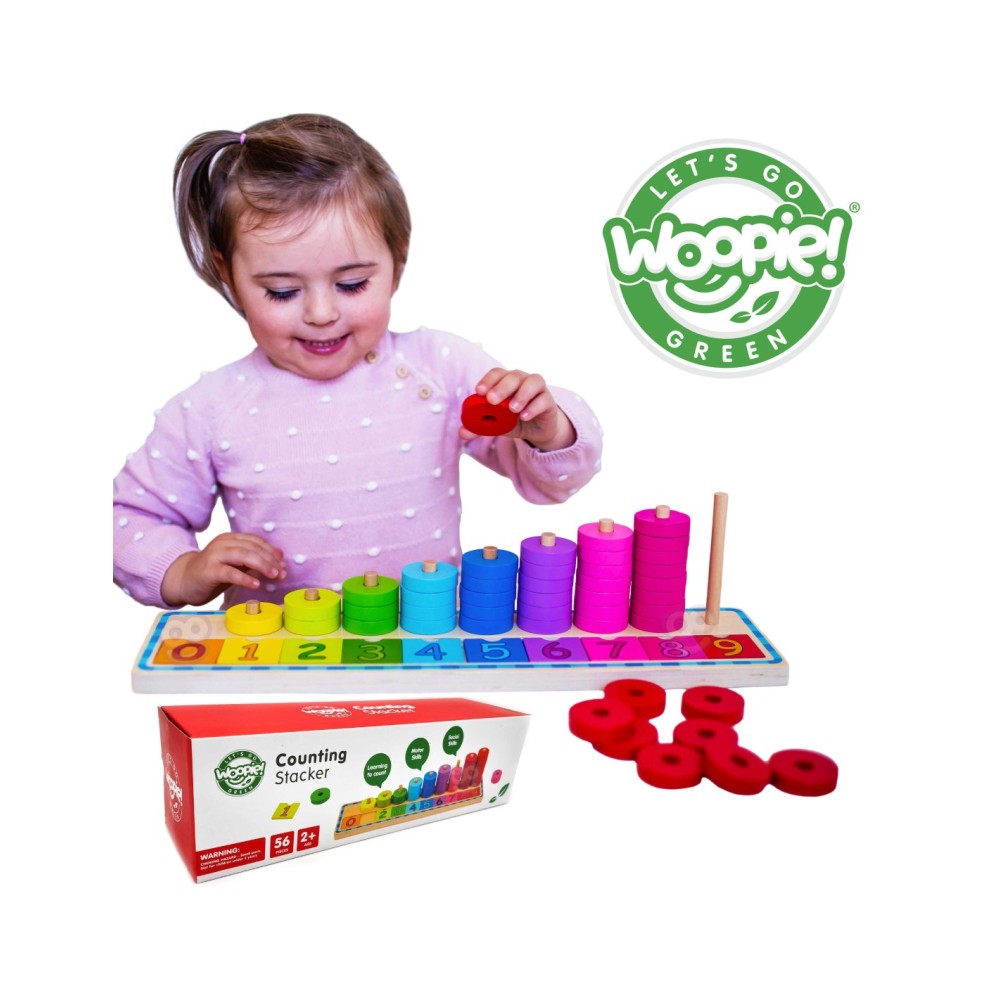 WOOPIE GREEN medinė matematinė dėlionė