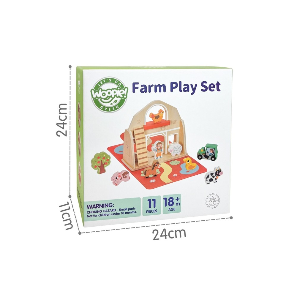 WOOPIE GREEN „My First Farm“ – pirmasis medinis ūkio rinkinys mažiesiems