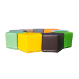 Pentagono pufų rinkinys-9 dalys